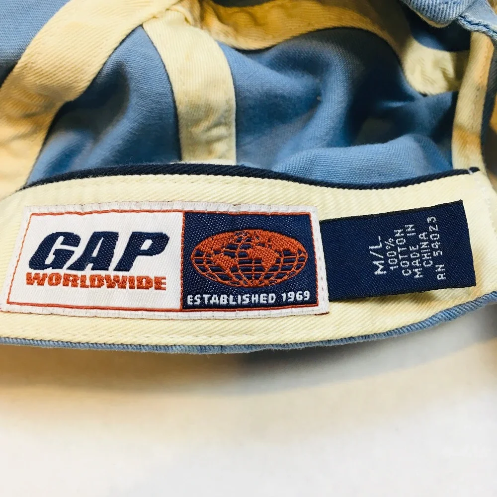 Lot 2 Vintage M/L‎ Baseball Hats Gap High Notes Flute Piccolo Blue Black Preppy